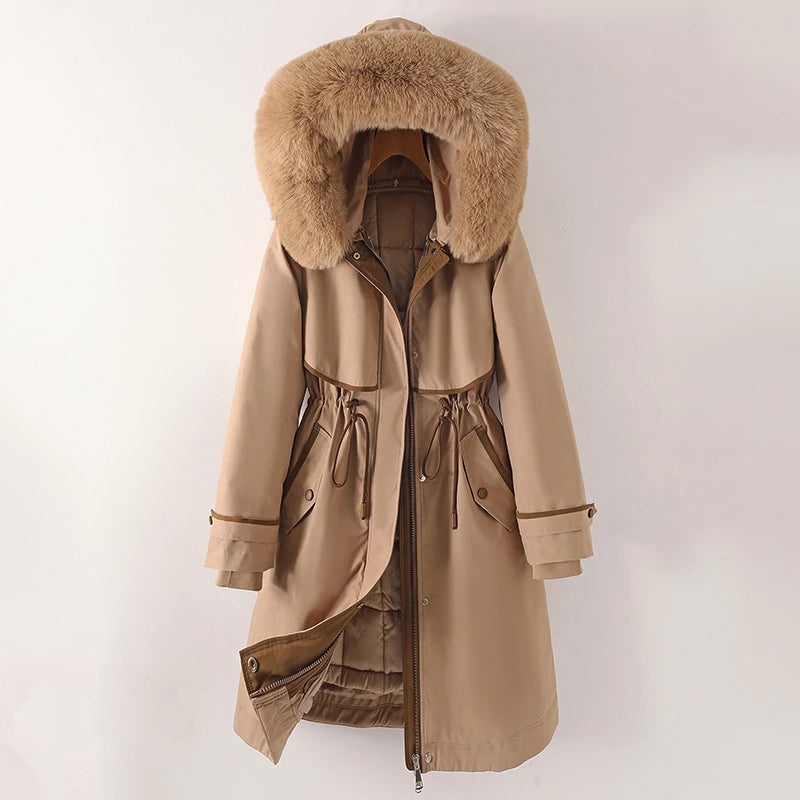 Women's Winter Jacket Warm Quilted Hooded