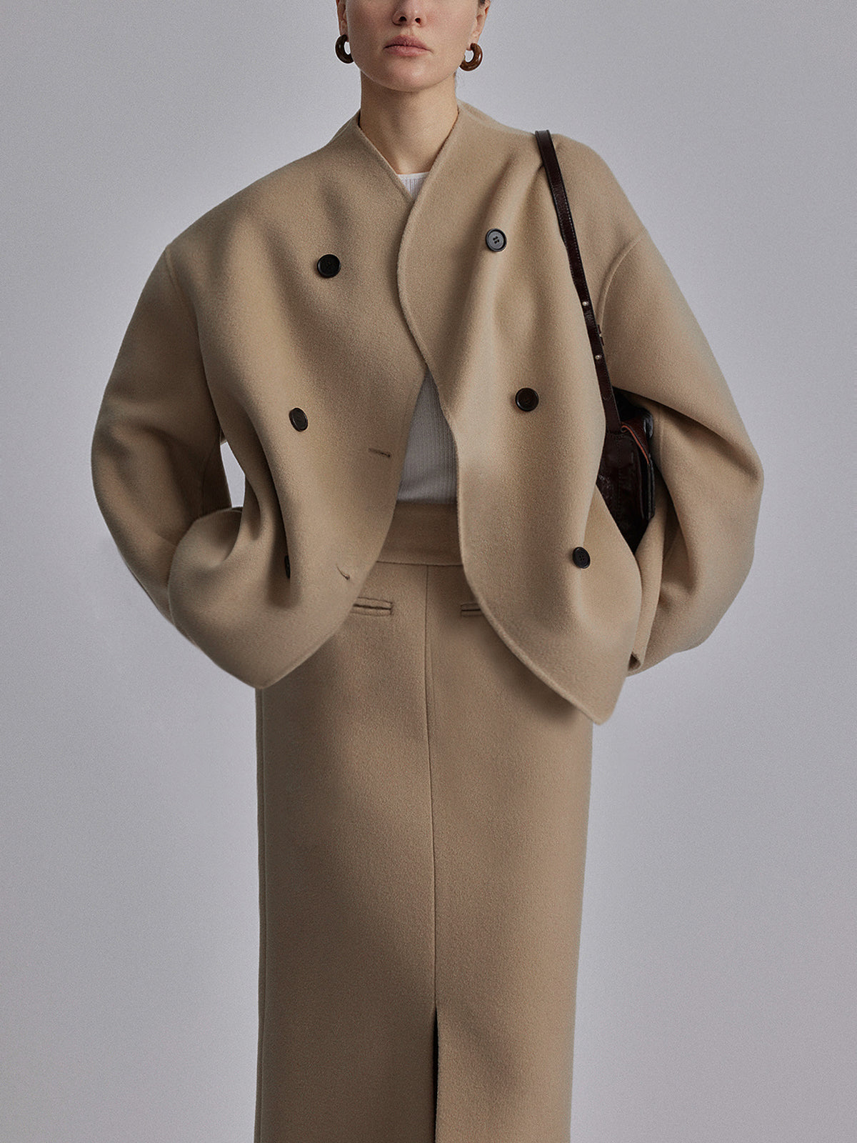 Women's Classic Peacoat Double-Breasted Coat