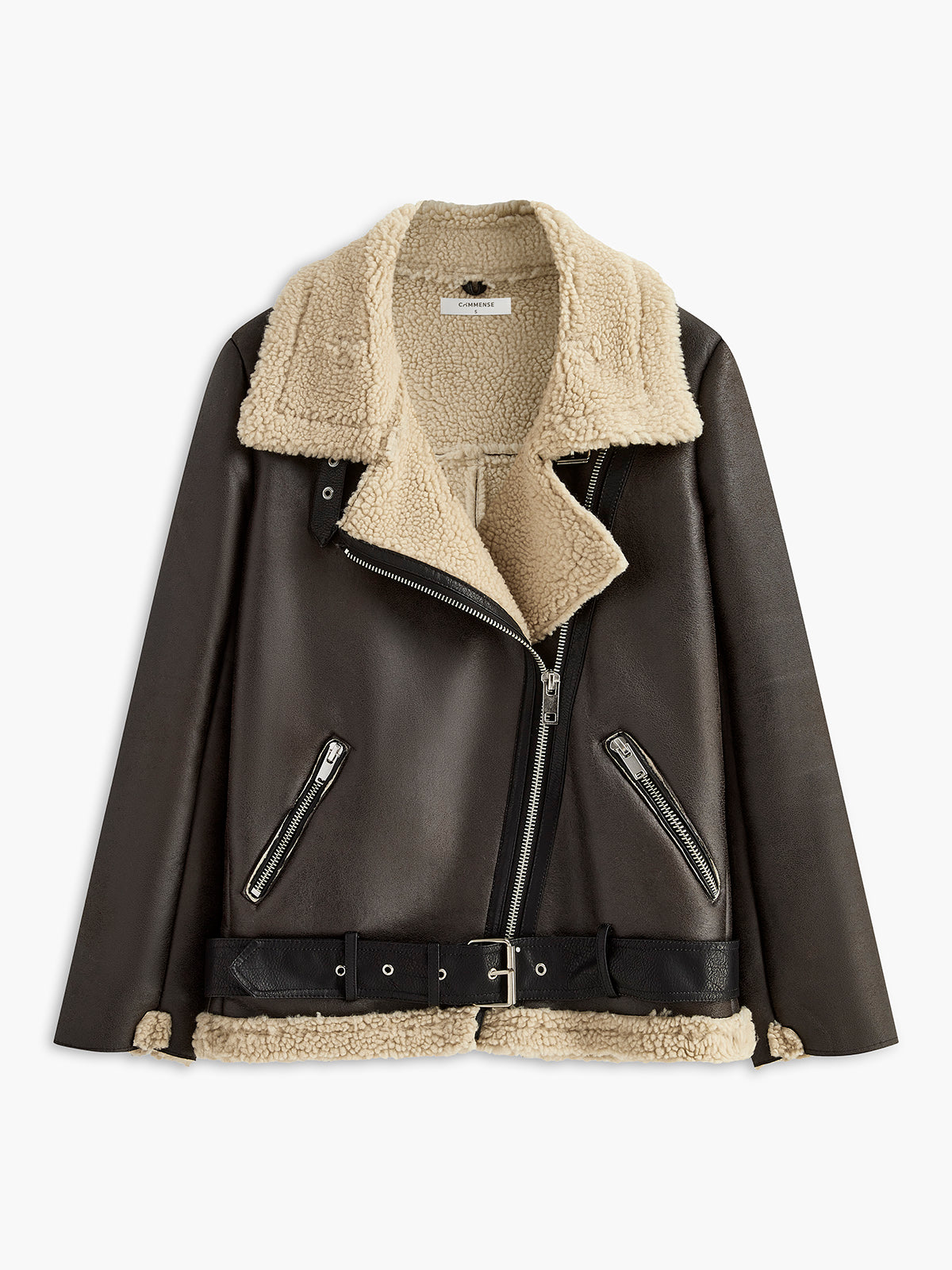 Soft fleece jacket with belt for women's wardrobes