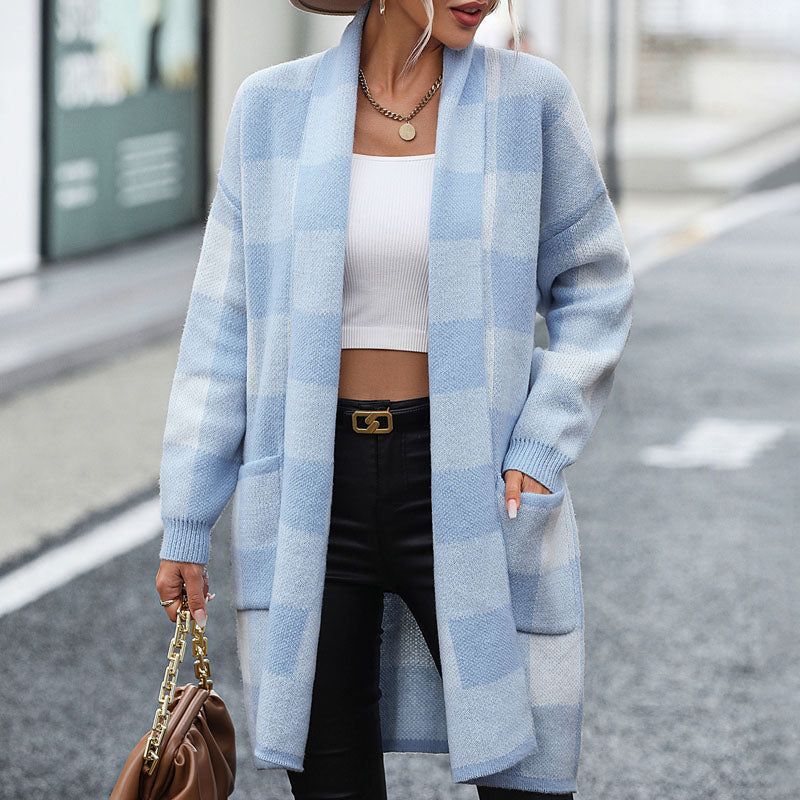 Stylish Plaid Cardigan for Women