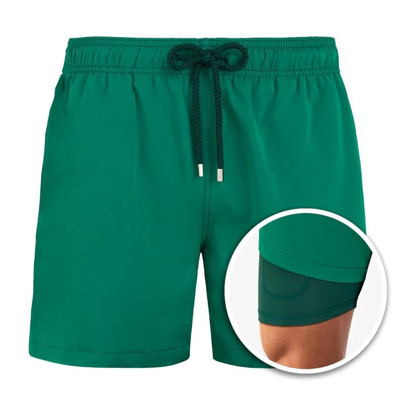 Men's Boardshorts Double-Layered Elastic