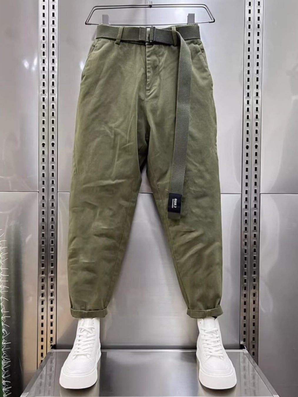 Comfortable Men's Loose Fit Trousers with Belt