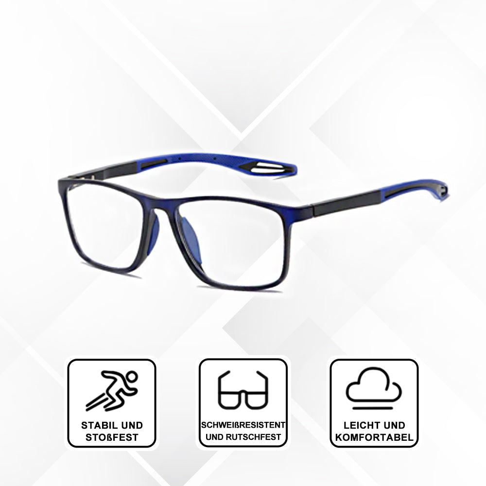 Self-adjusting reading glasses with zoom function