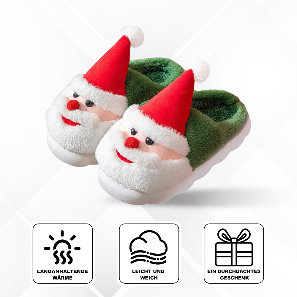 Santa Claus Slippers Warm Plush Festive