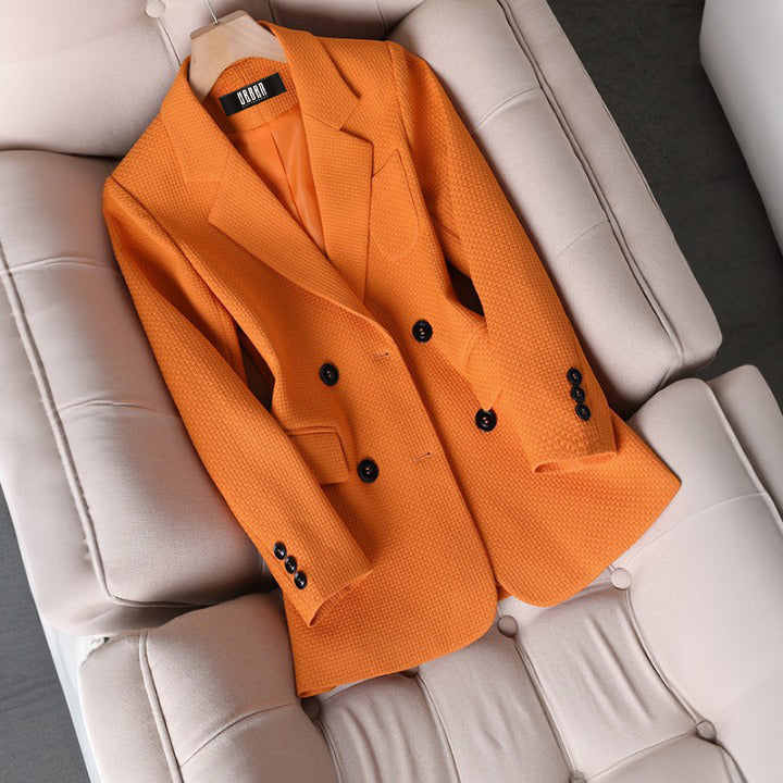 Women's Autumn Plaid Chic Blazer