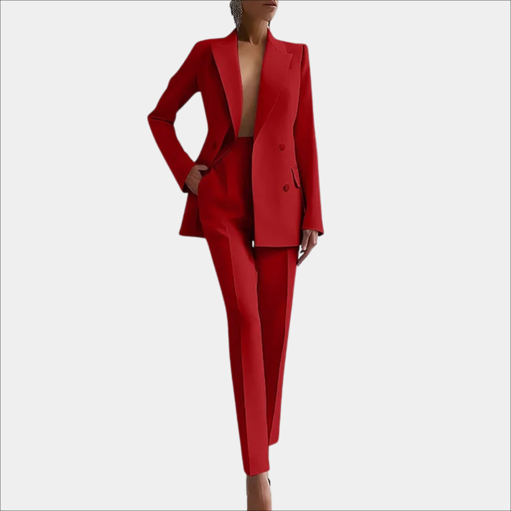 Women's Modern Double-Breasted Business Suit
