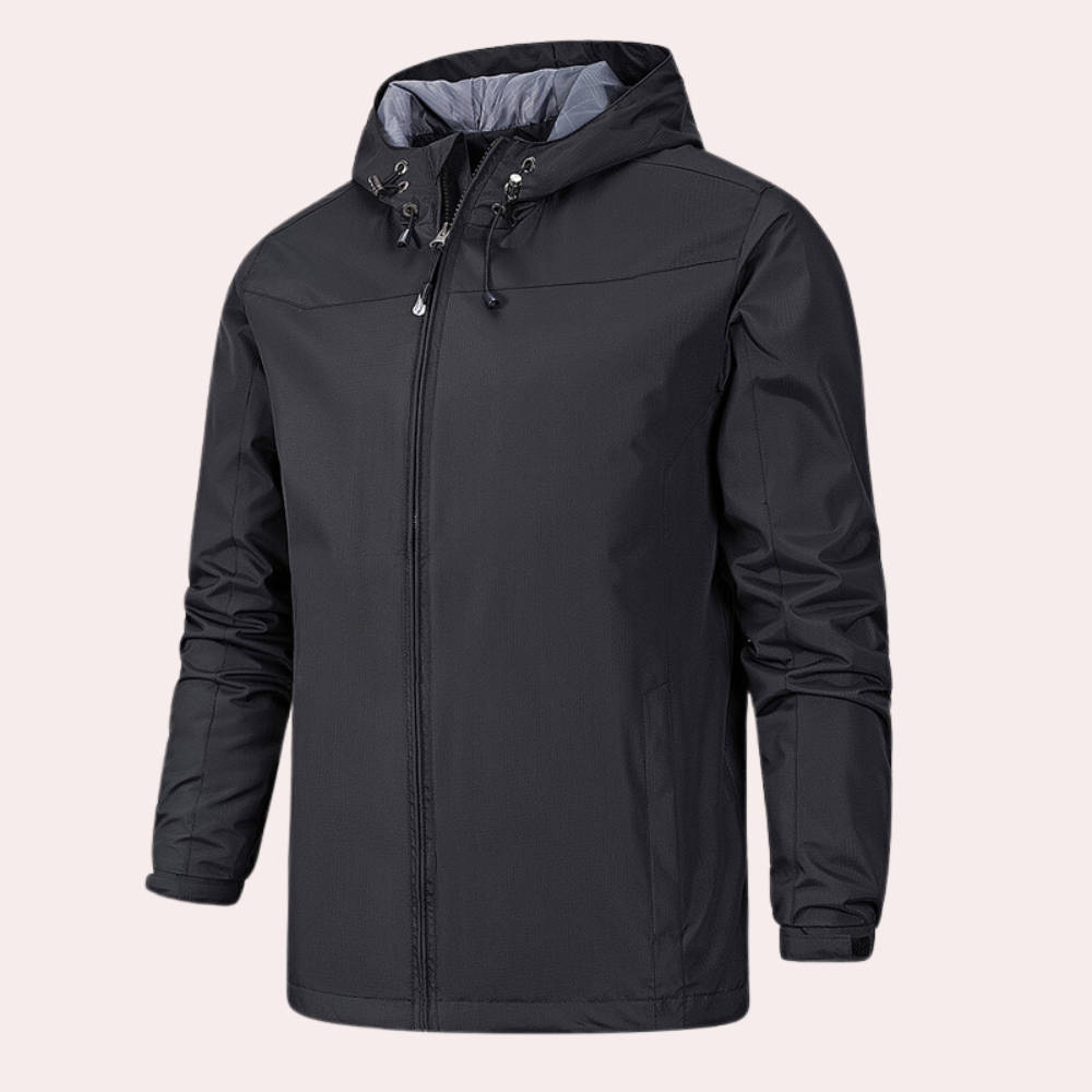 Men's Windbreaker Hooded Jacket Waterproof Modern