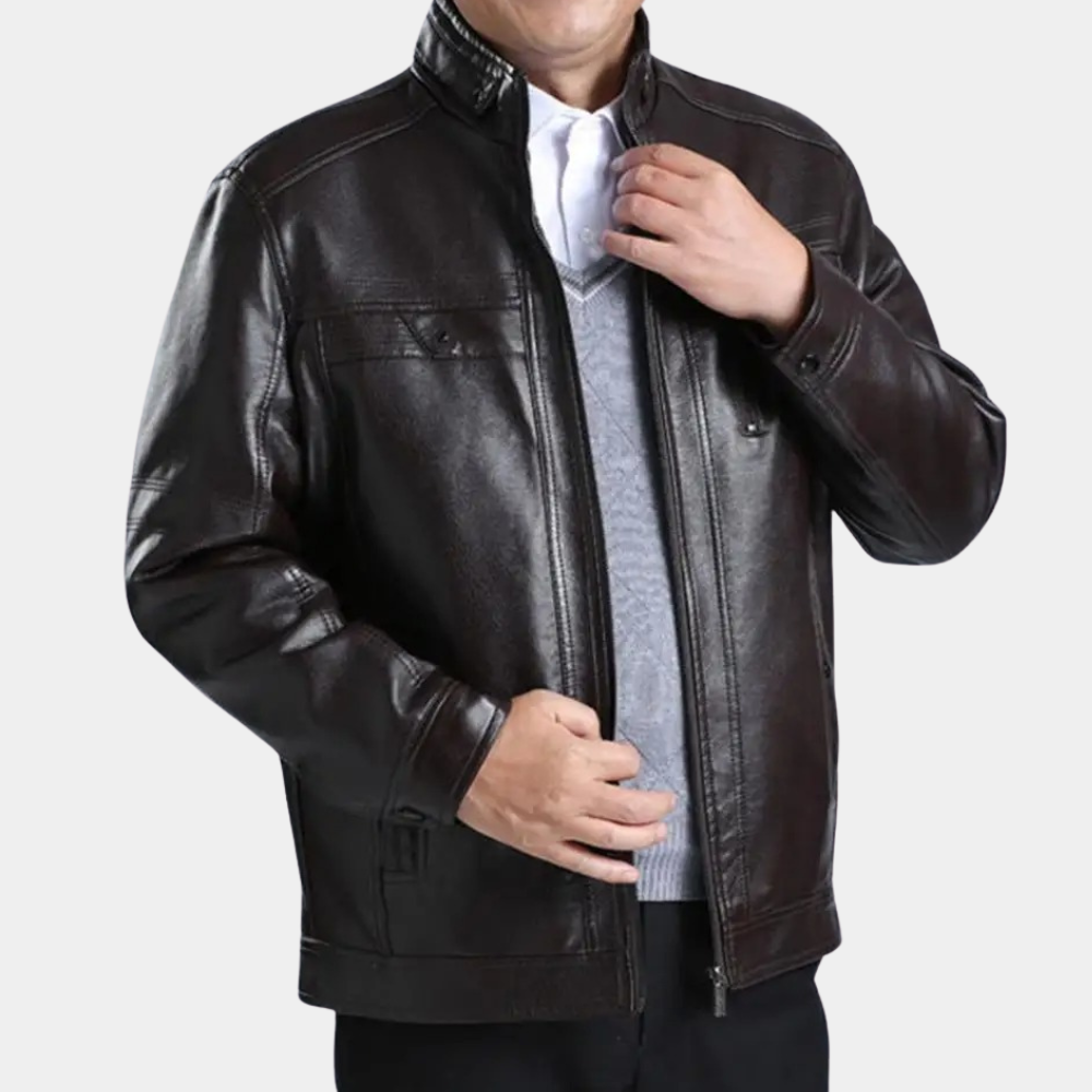 Men's Quilted Jacket Modern Stand-Up Collar Design
