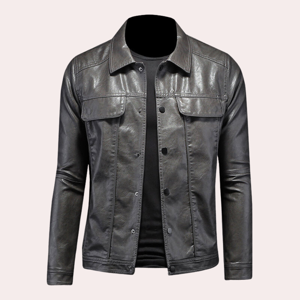 Men's Fashion Leather Biker Jacket