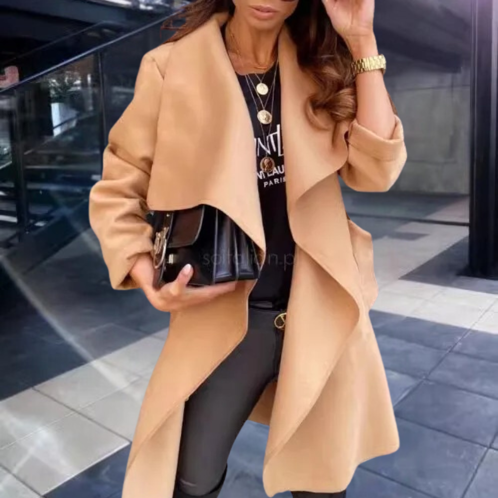 Women's Large Ruffle Style Autumn Winter Coat