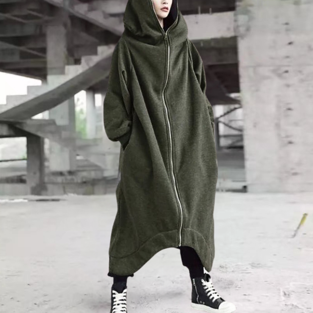 Warm Winter Dress Long Women Hooded