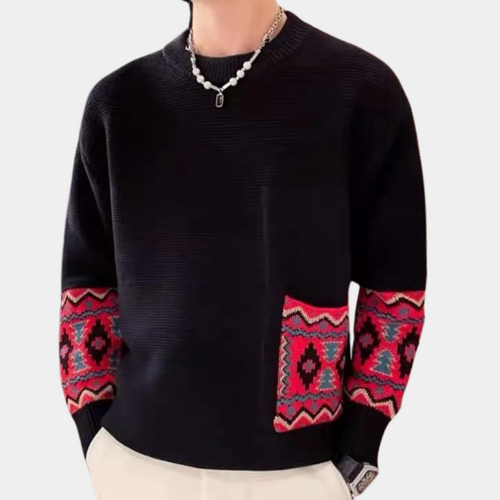 Herrenpullover Tribal-Design Modern Style - IdealeKleiden