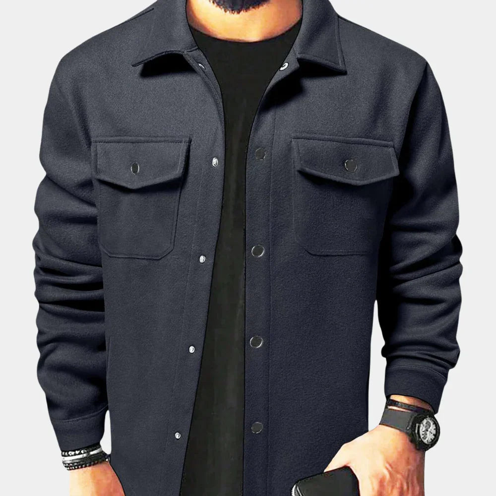 Men's Jacket Buttons Modern Slim-fit