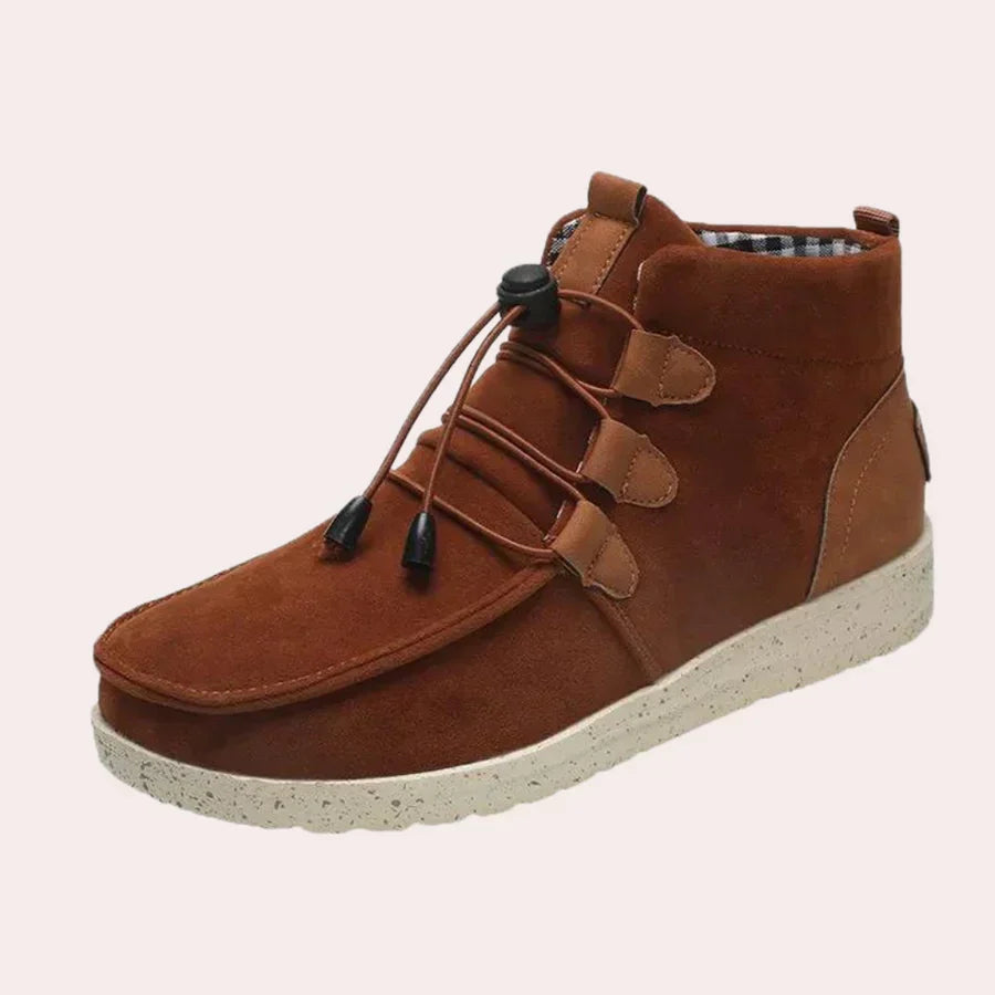 Elegant Women's Boots High Snow Leather