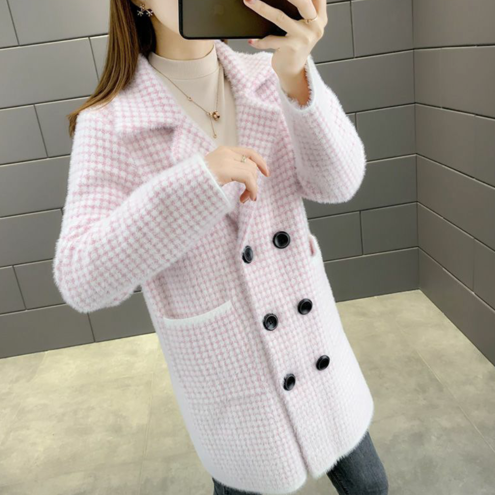 Elegant women's mid-length winter coatactionDate