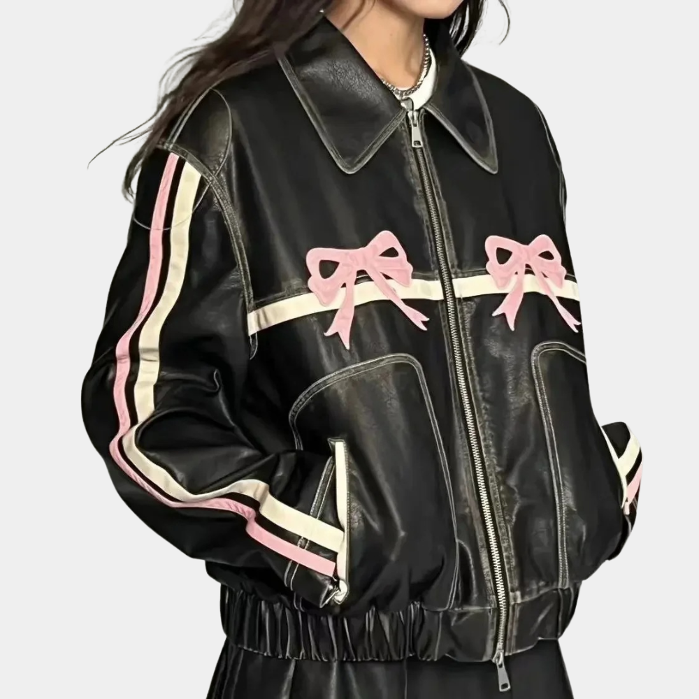Stylish Women's Jacket with Bow Buttons Autumn Fashion