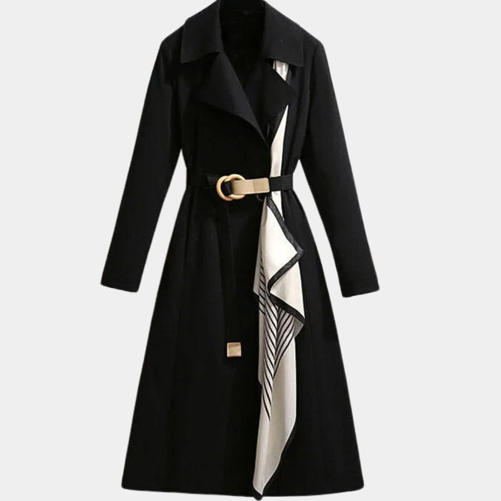 Elegant Women's Classic Double-Breasted Coat