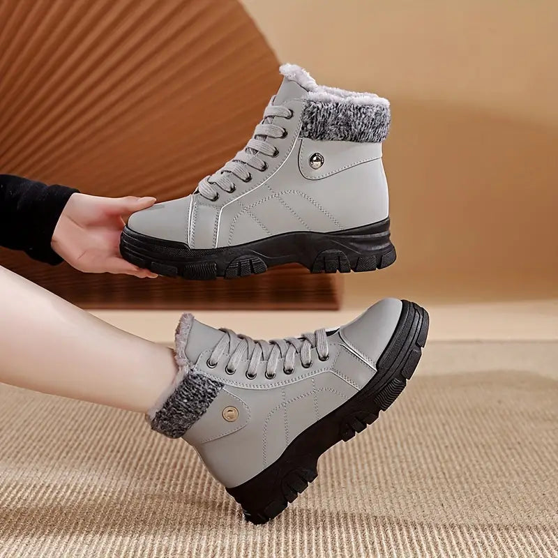 Waterproof Women's Winter Lace-up Boots