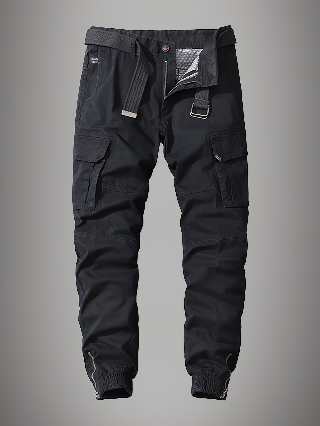Men's Comfortable Cargo Trousers with Elastic Waistband