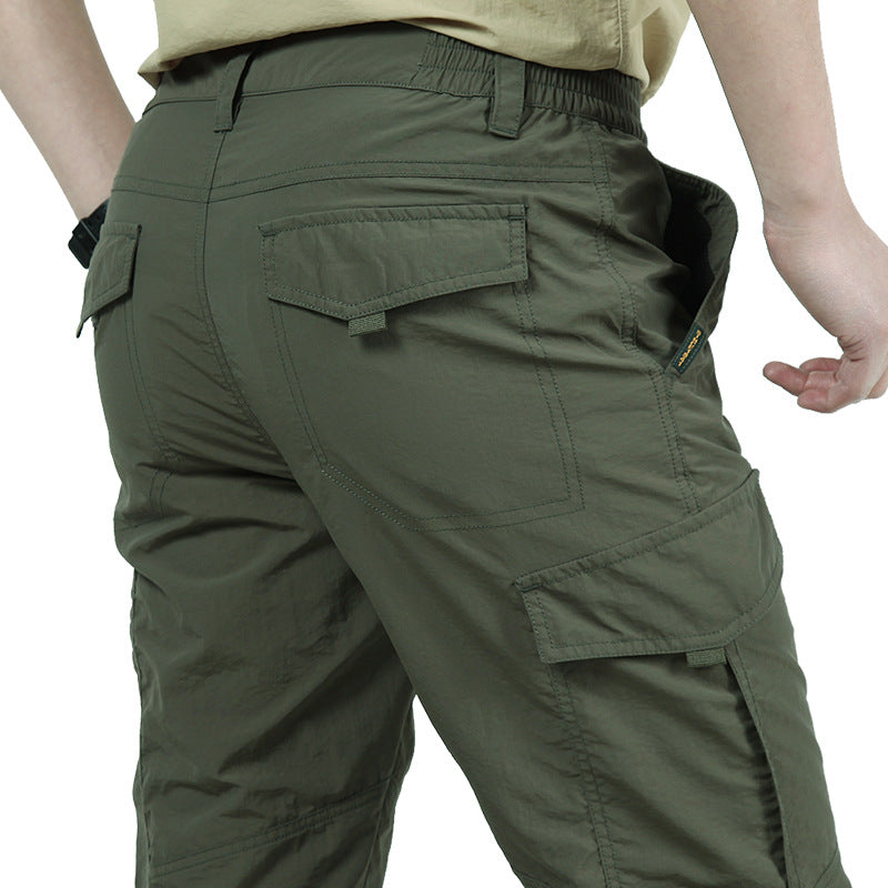Men's Elastic Tactical Design Trousers