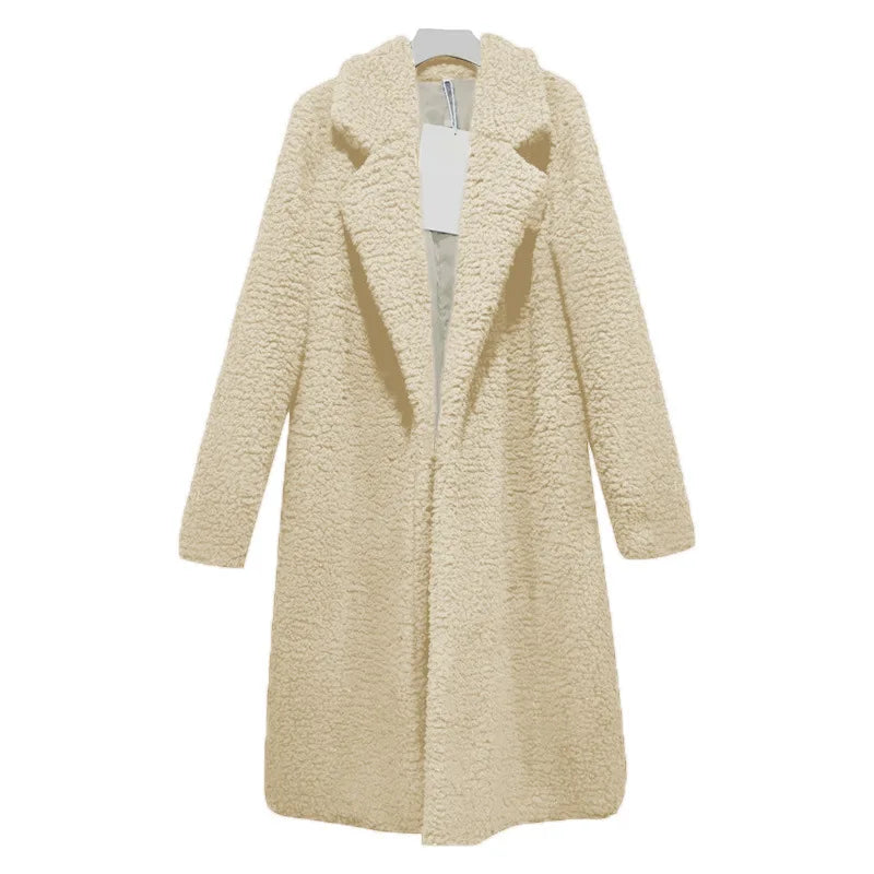 Women's Long Hooded Winter Teddy Coat