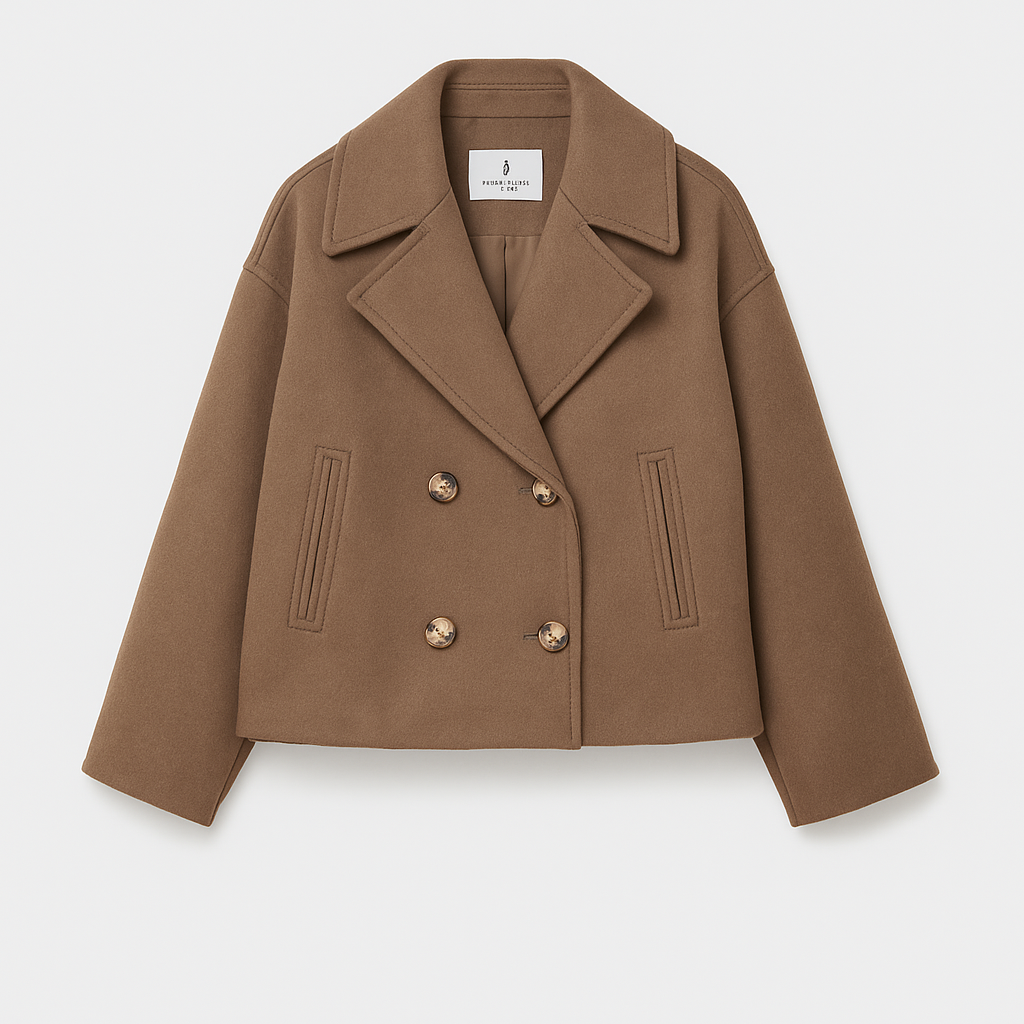 Women's Elegant Double-Breasted Short Coat