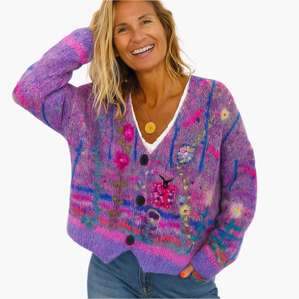 Boho Cardigan Floral Pattern