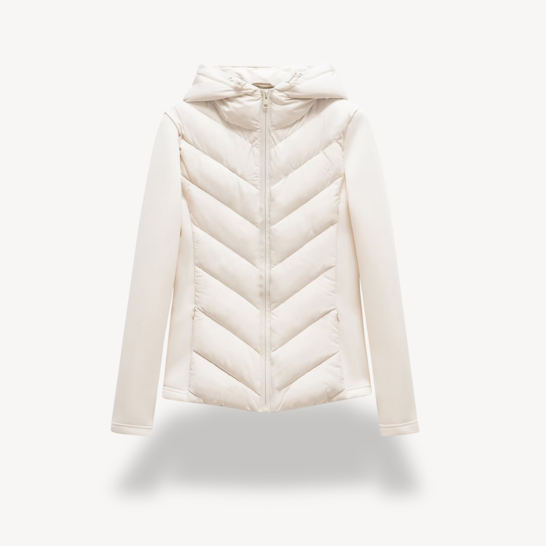 Women's Winter Chevron Padded Hooded Jacket