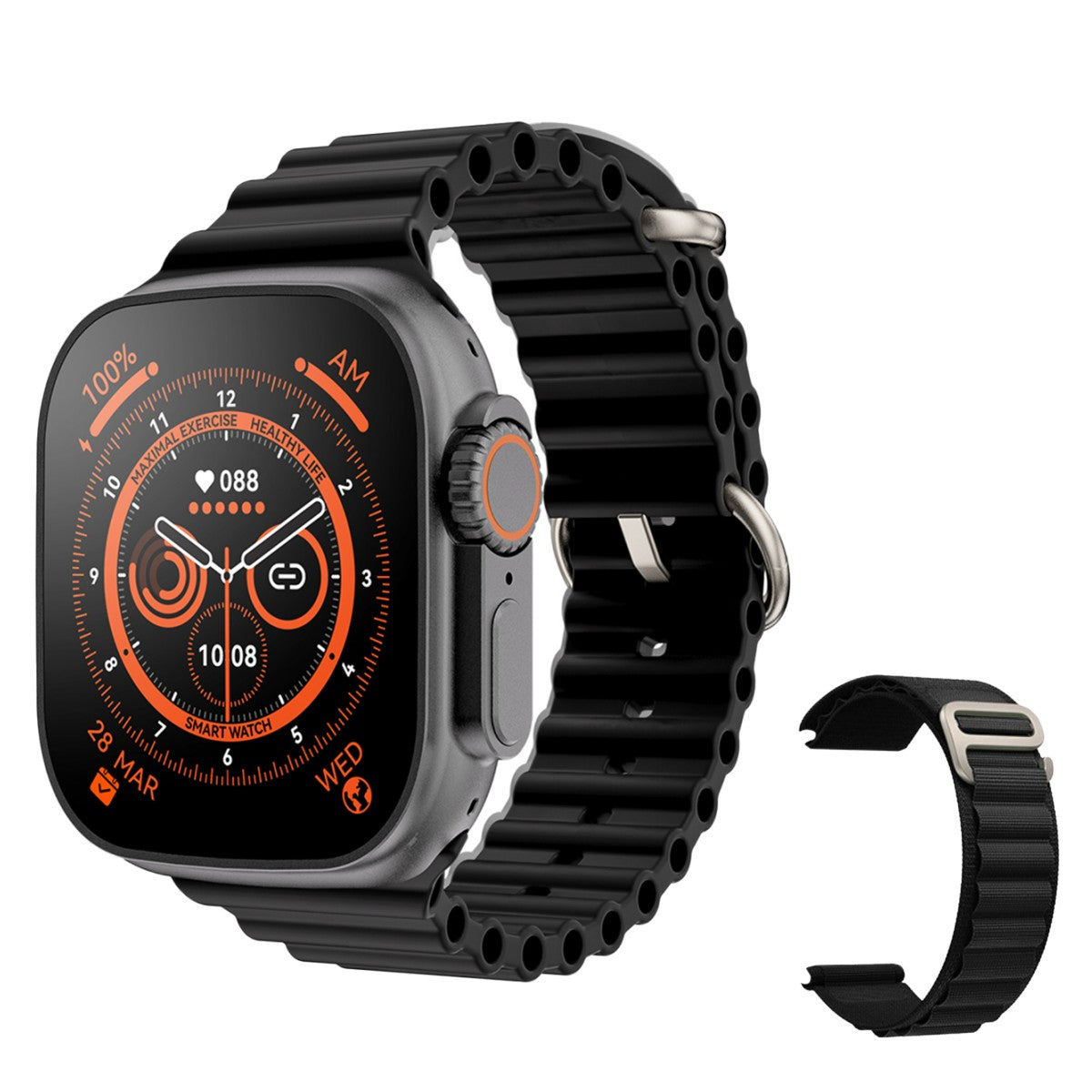 Smartwatch Serie 8 - Kompatibel mit iPhone & Android - 2 Armbänder inkl.