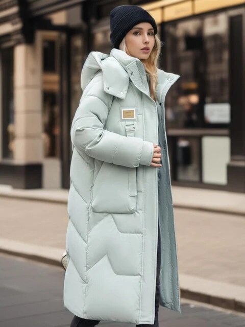 Women's Oversized Long Puffer Jacket