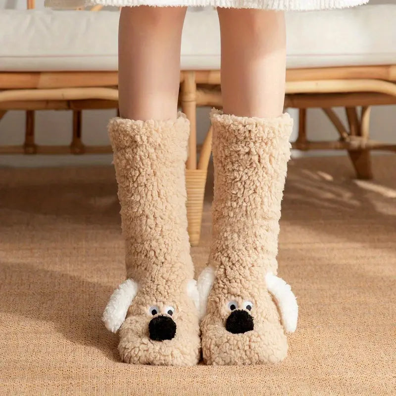 Soft Winter Socks with Animal Motif for Kids & Adults