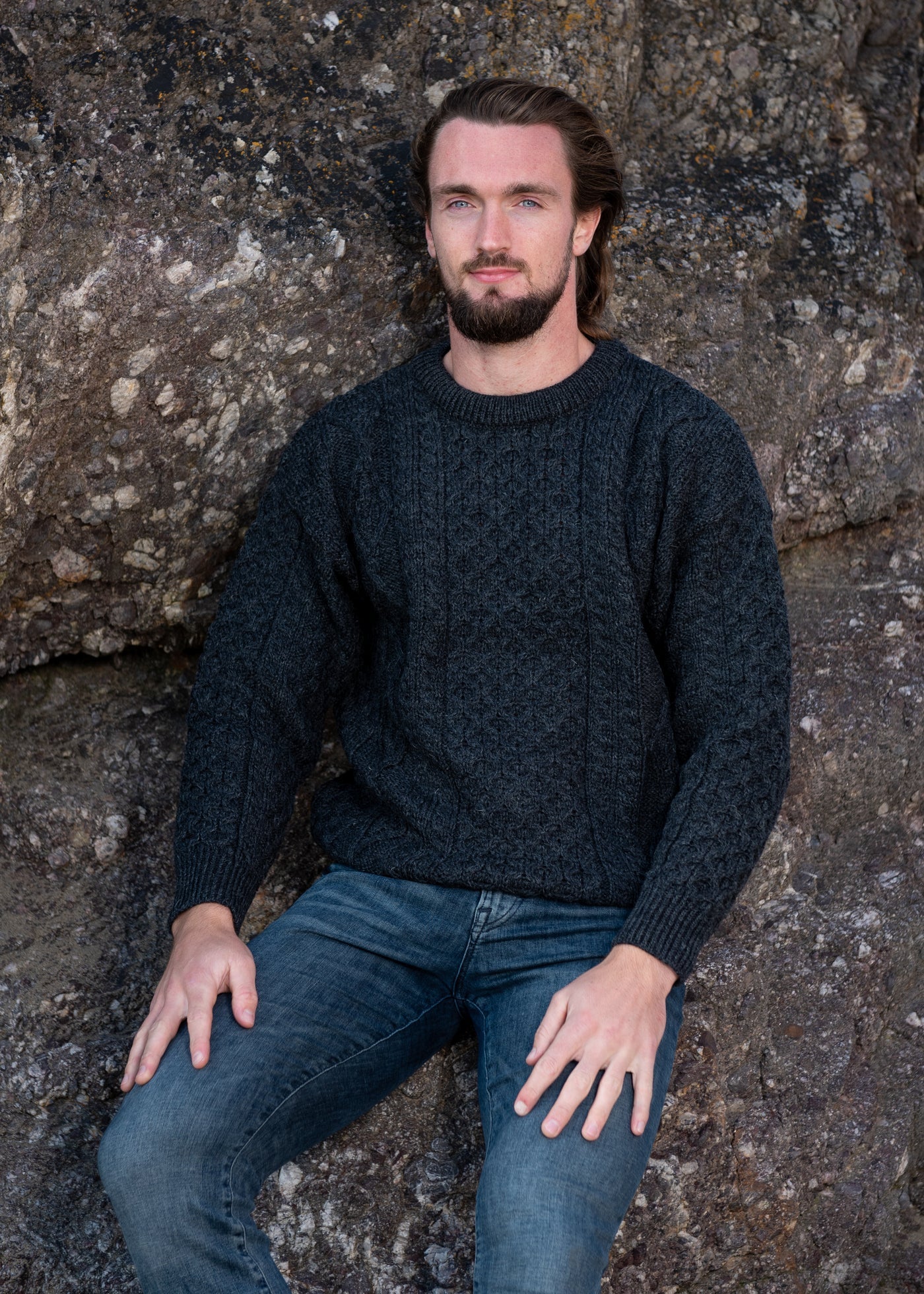 Knitted Wool Sweater Men's Winter