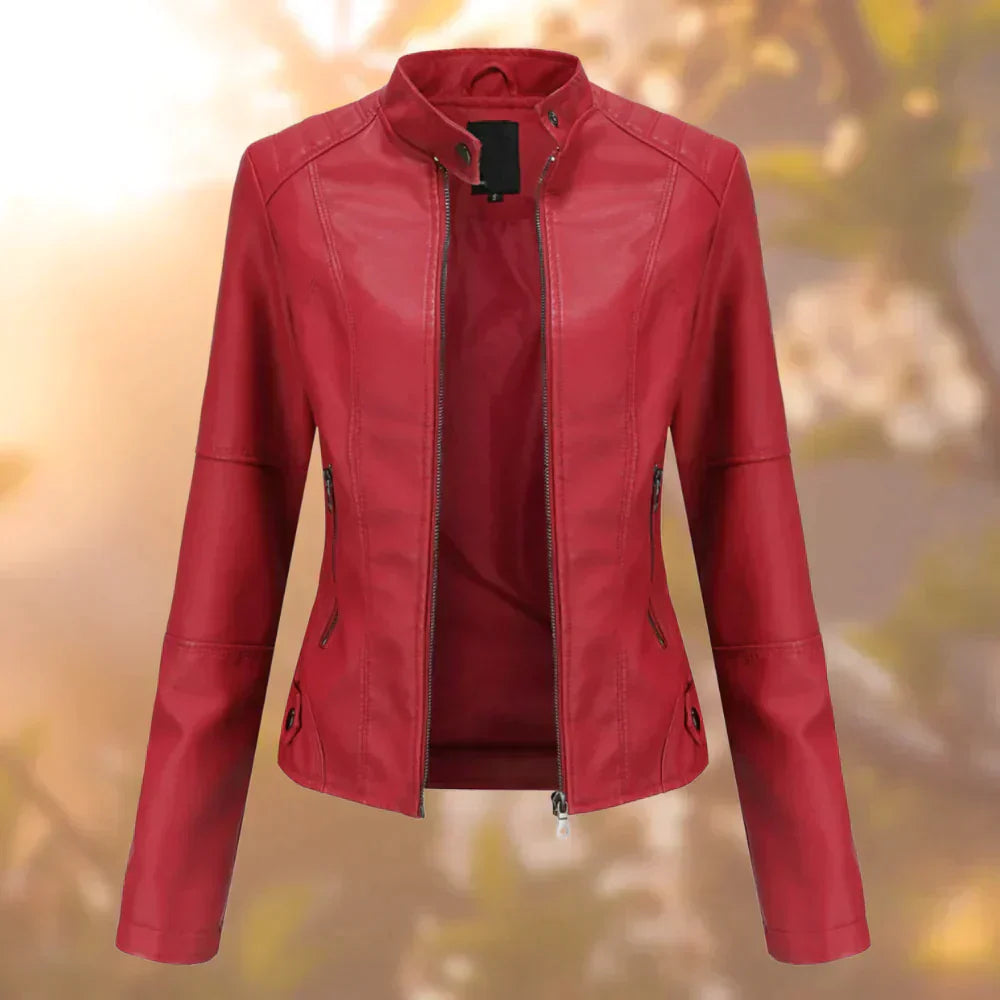 Women's Autumn Short Jacket Zipper Stand Collar