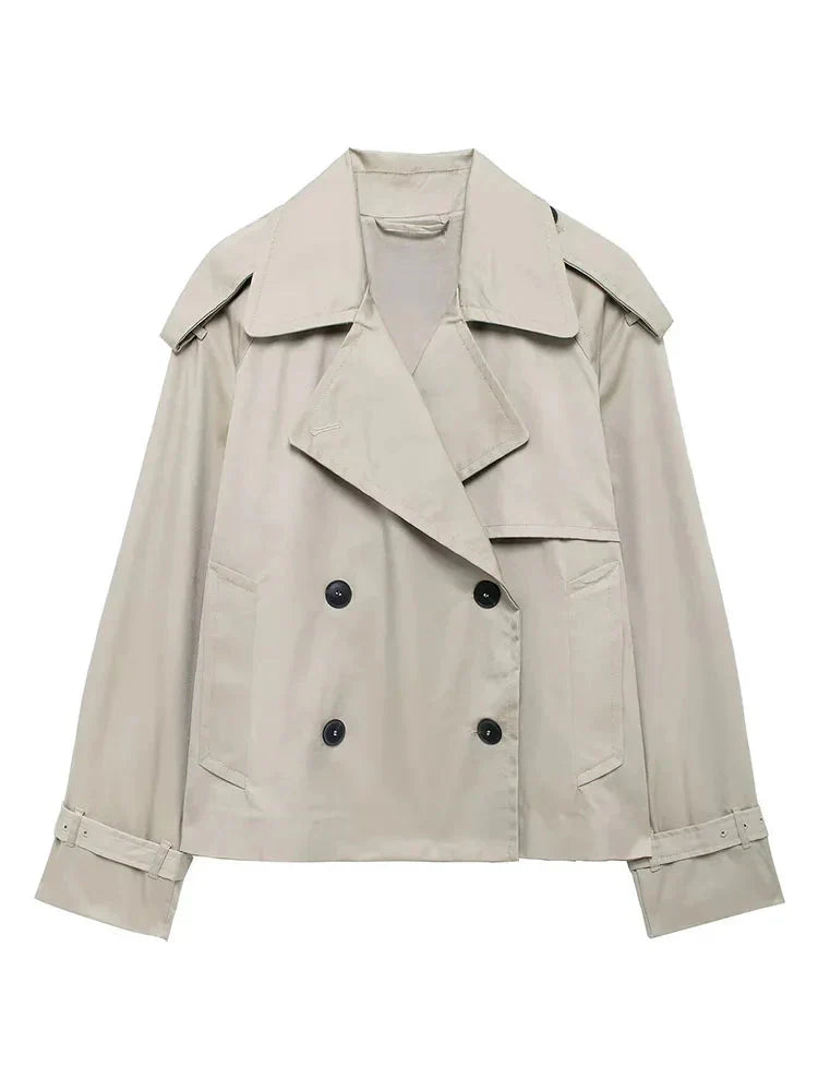 Classic Women's Cropped Trench Coat