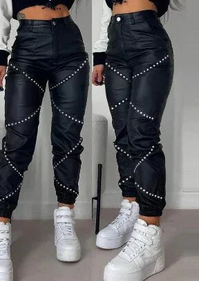 Isabella - Personalized Leather Pants Trendy Long