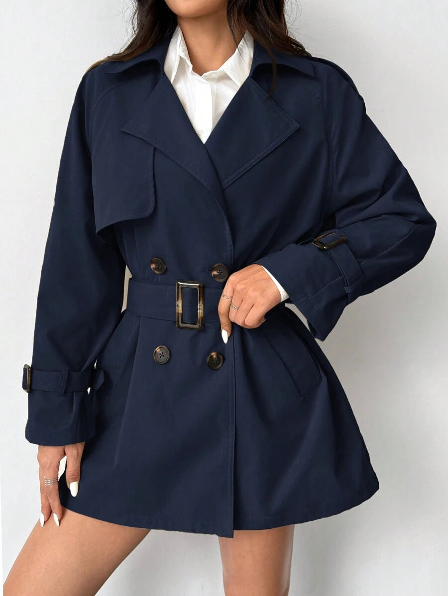 Women's Rain Jacket Short Style Drawstring Waist