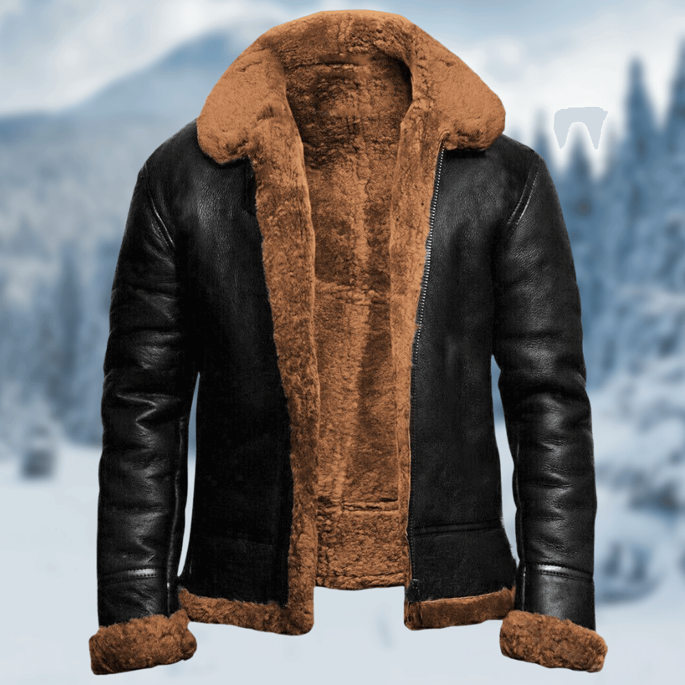 Leather jacket Warm Cuddly Robust