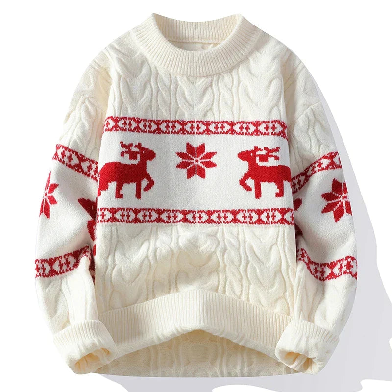 Christmas Jumper Reindeer Pattern Warm & Stylish