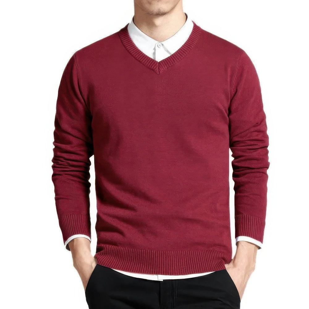 Men's V-Neck Sweater Elegant Design