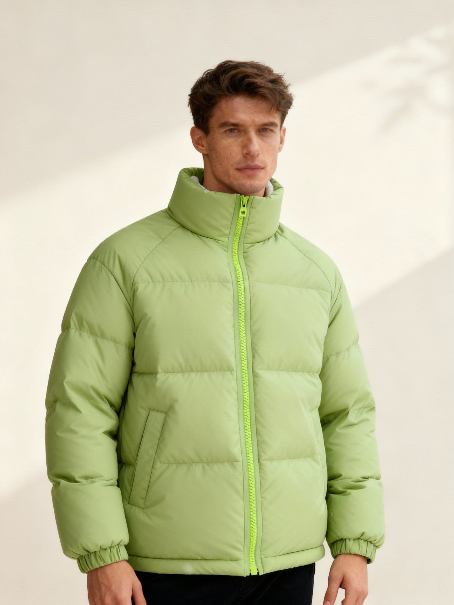Men's Warm Insulated Fleece Puffer Jacket
