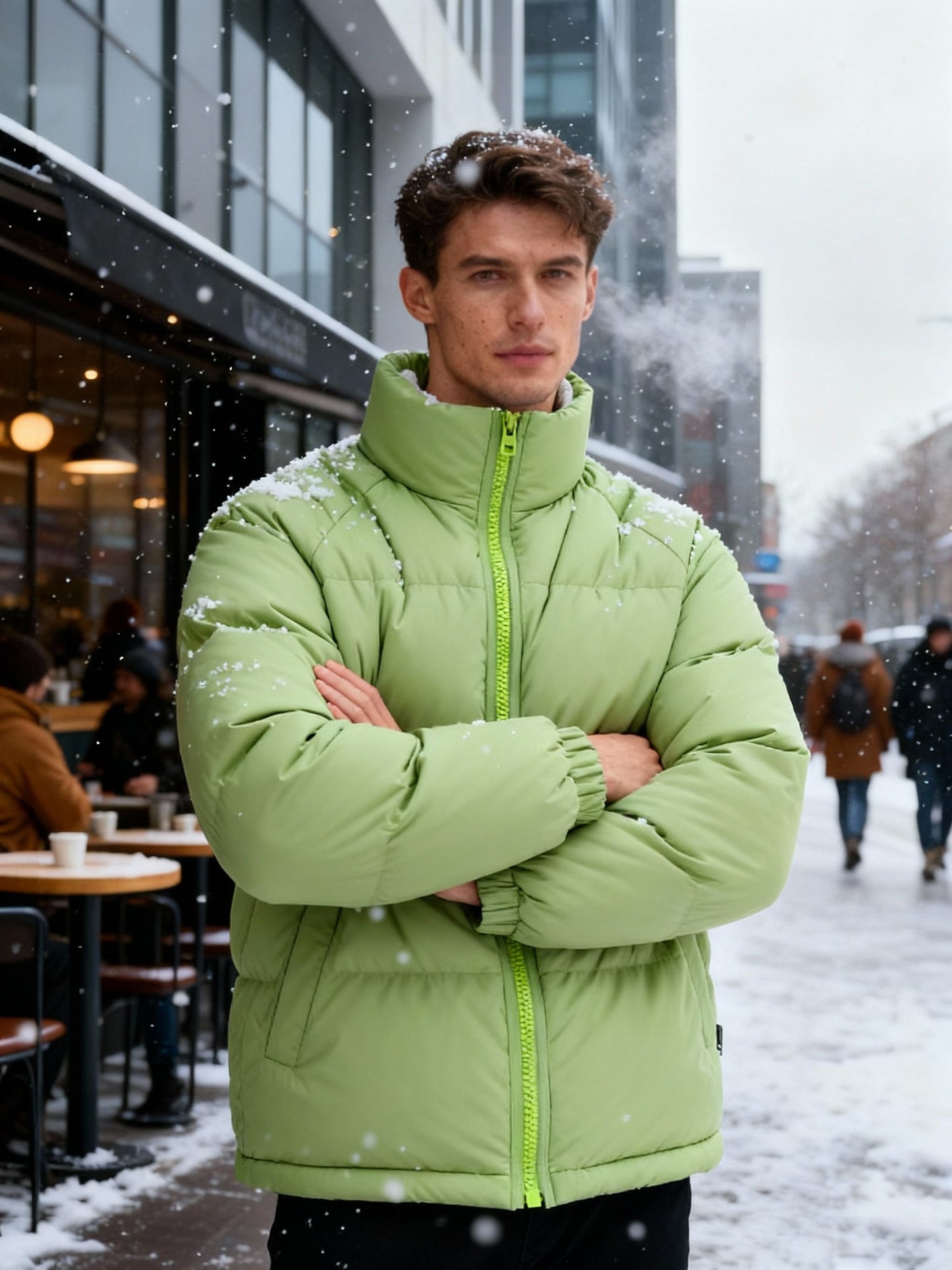 Men's Thermal Winter Jacket Lined Warm Insulated