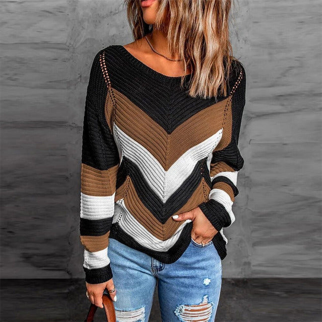 Stylish Striped Sweater Modern Design