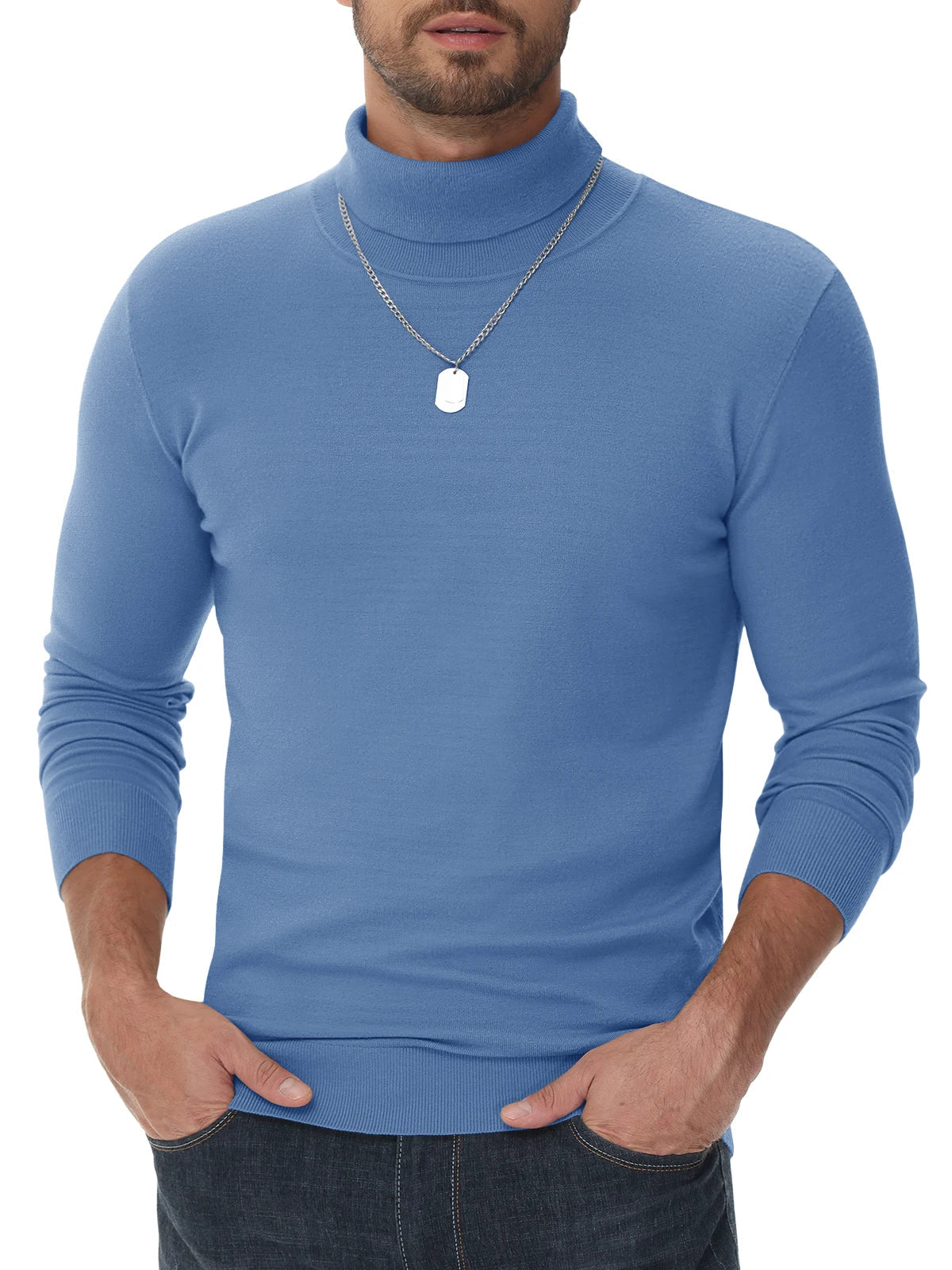 Men's Slim Fit Modern Turtleneck Sweater