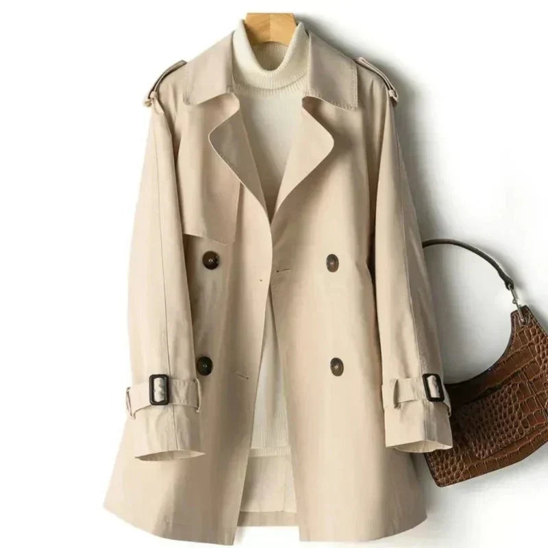 Women's Double-Breasted Elegant Trench Coat