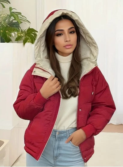 Warmes Winterkleid | Gefütterte Kapuzenjacke Elegant & Bequem