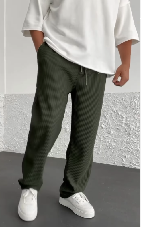 Comfortable Men's Trousers Relaxed Fit Elastic