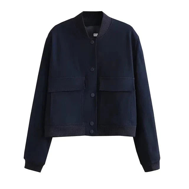 Fashionable Women's Short Bomber Jacket