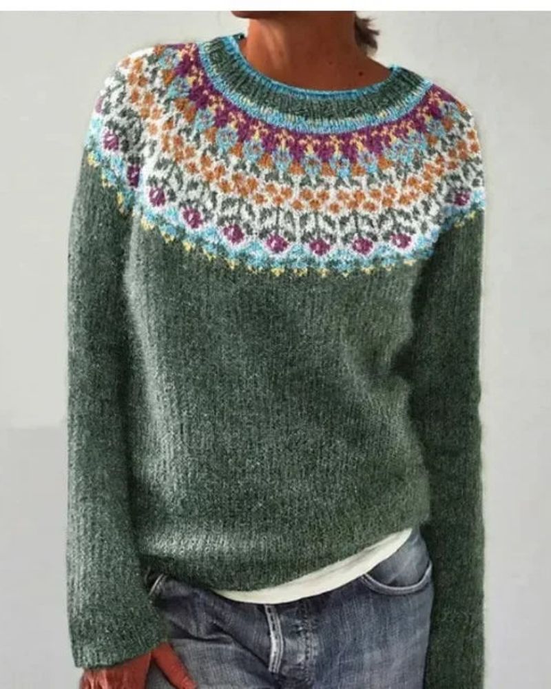 Stilvoller Damenpullover Retro Chic - IdealeKleiden