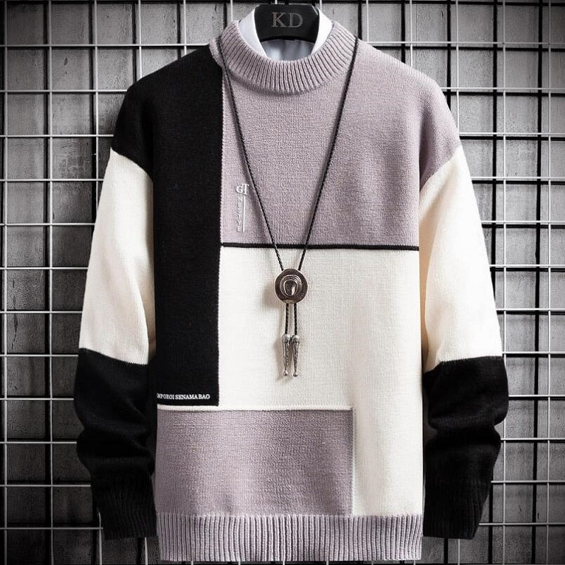 Patchwork Pullover Warmer Winter
