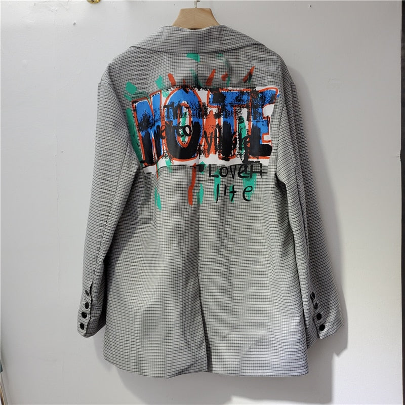Stilvoller Blazer mit Muster und Seitentasche - IdealeKleiden